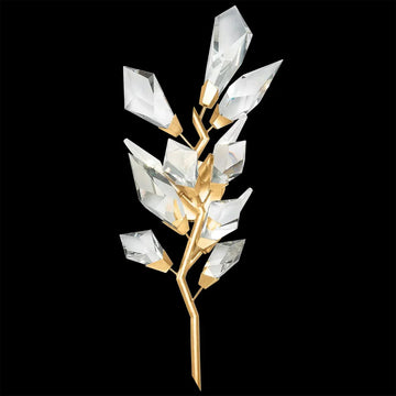 Addison Gold Leafed 27-InchCrystal Sconce