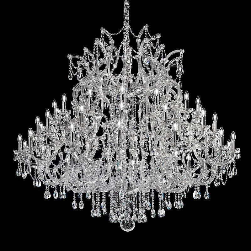 Four Layers Chandelier Maria Theresa Style