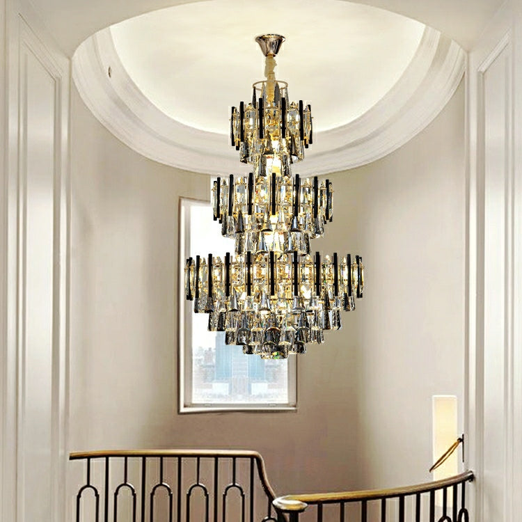 Foyer 3 Layers Extra Large Crystal Chandelier for Living Room Staircase Ceiling Lighting