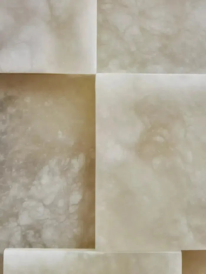 Pair of Long Wall Sconces in Alabaster