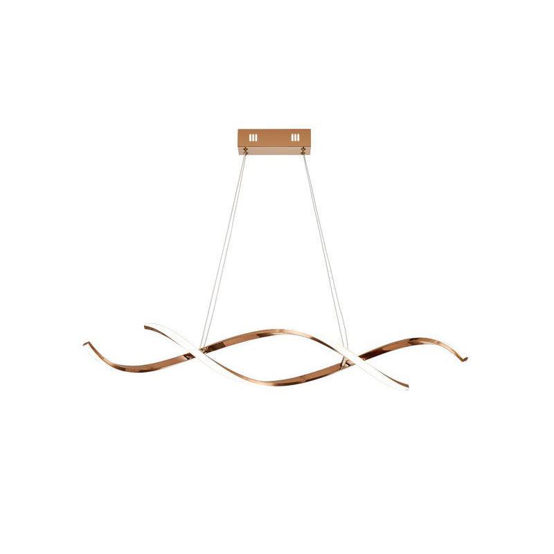 Gentle Waves Modern Pendant Light with Adjustable Finish