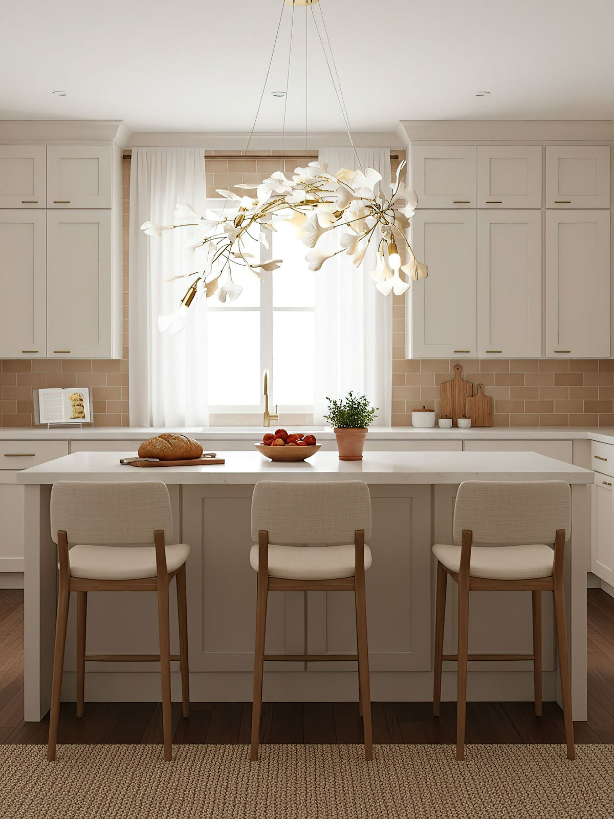 Gingko Ceramic Branch Chandelier A
