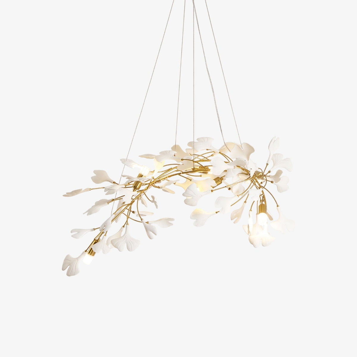 Gingko Ceramic Branch Chandelier A
