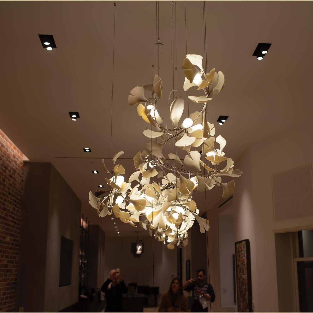 Gingko Ceramic Branch Chandelier A