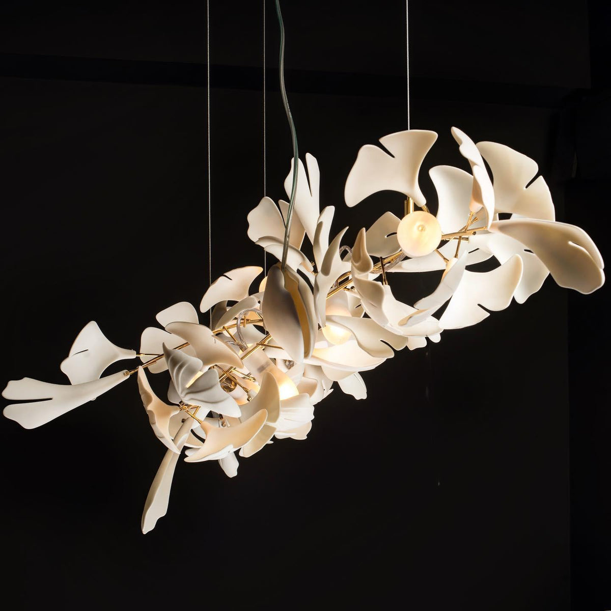 Gingko Ceramic Branch Chandelier A