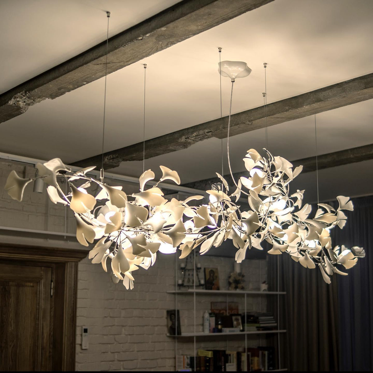 Gingko Ceramic Branch Chandelier A