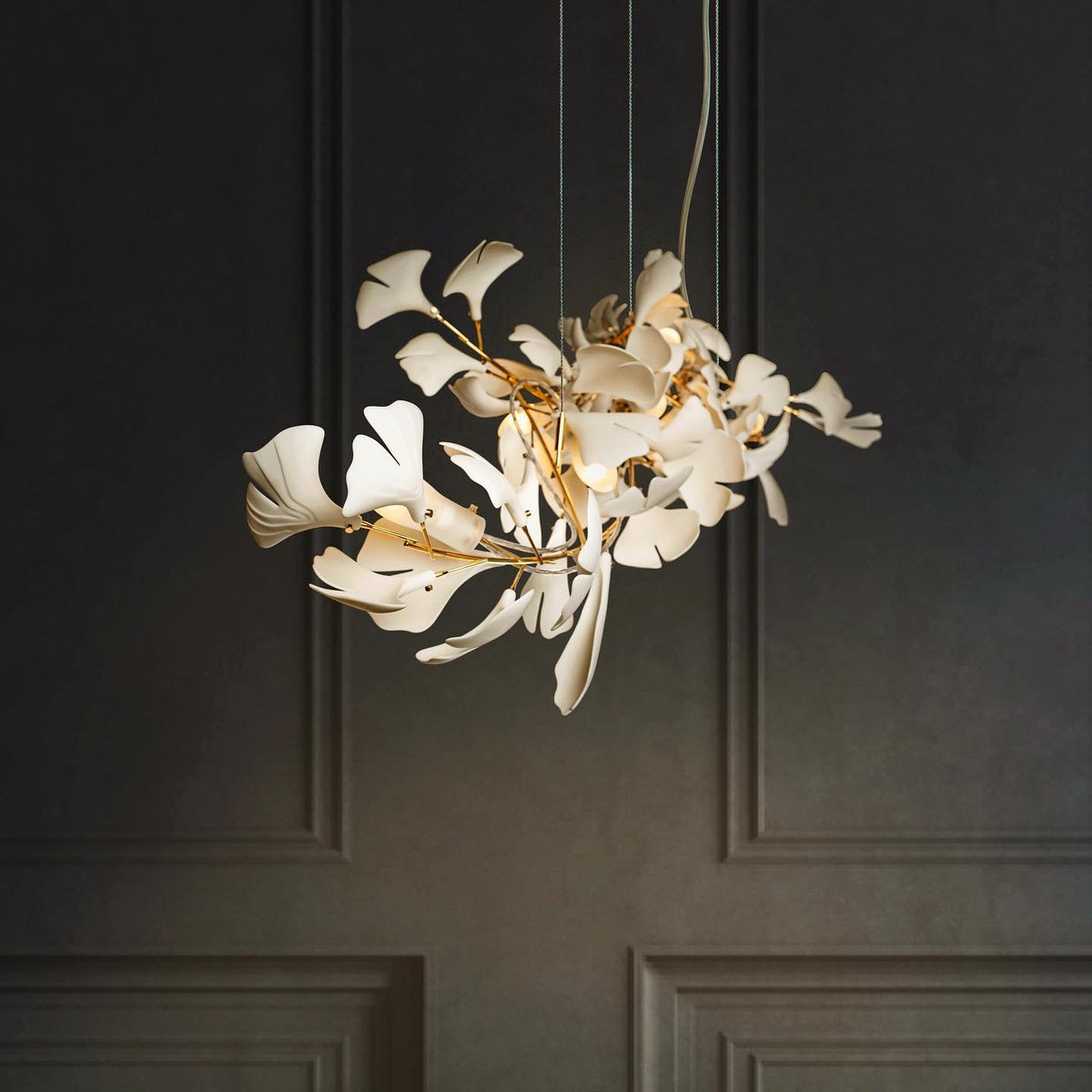 Gingko Ceramic Branch Chandelier A