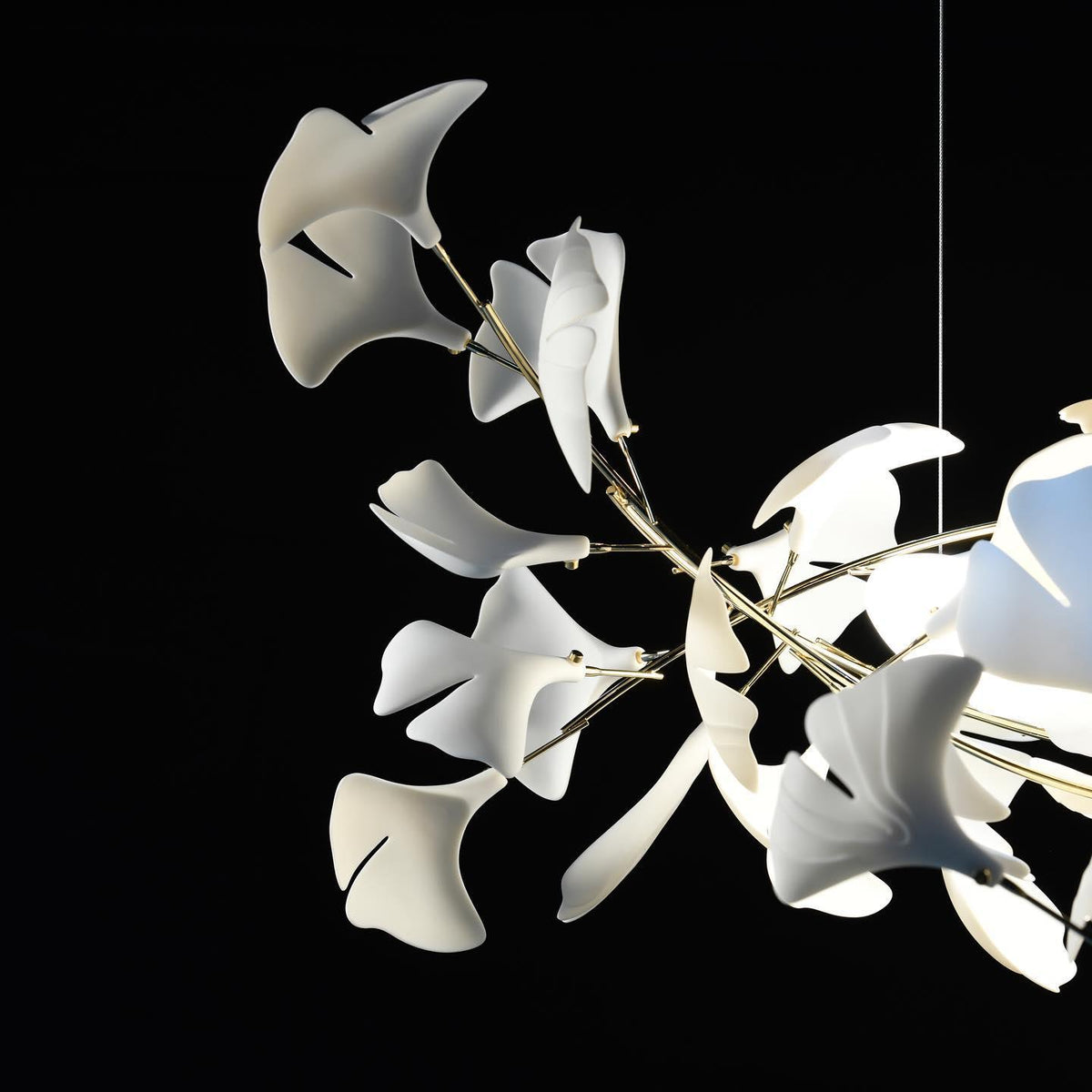 Gingko Ceramic Branch Chandelier A