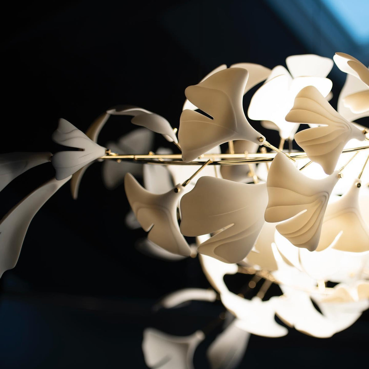 Gingko Ceramic Branch Chandelier A