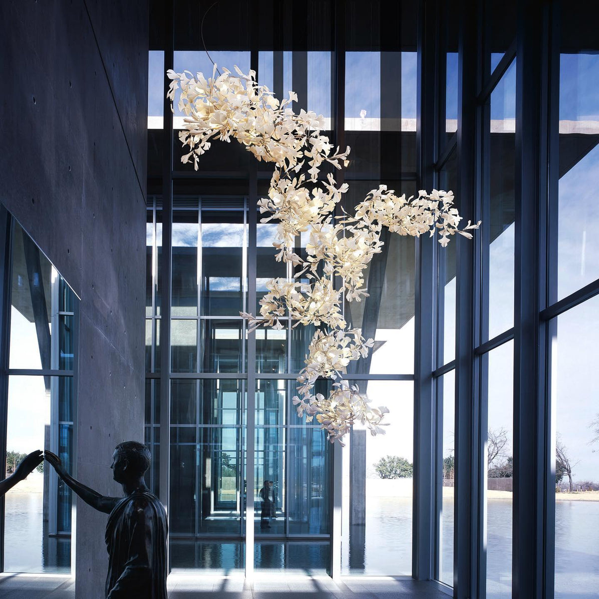 Gingko Ceramic Branch Chandelier A