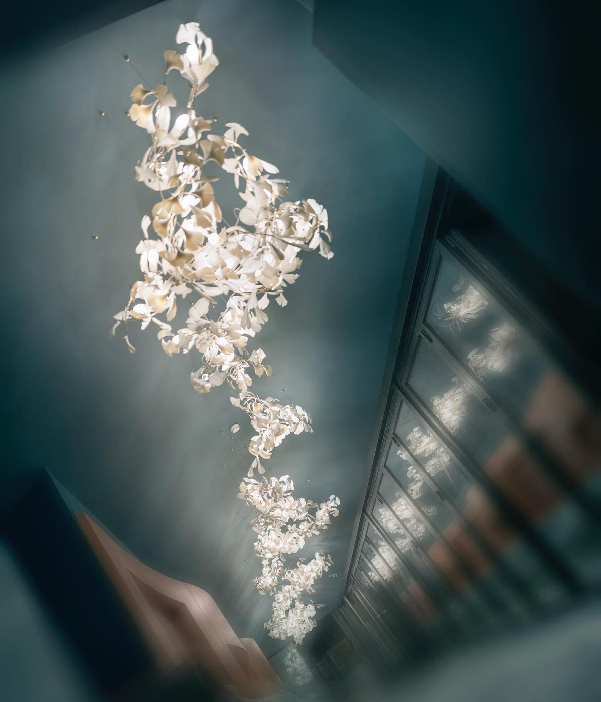 Gingko Ceramic Branch Chandelier A