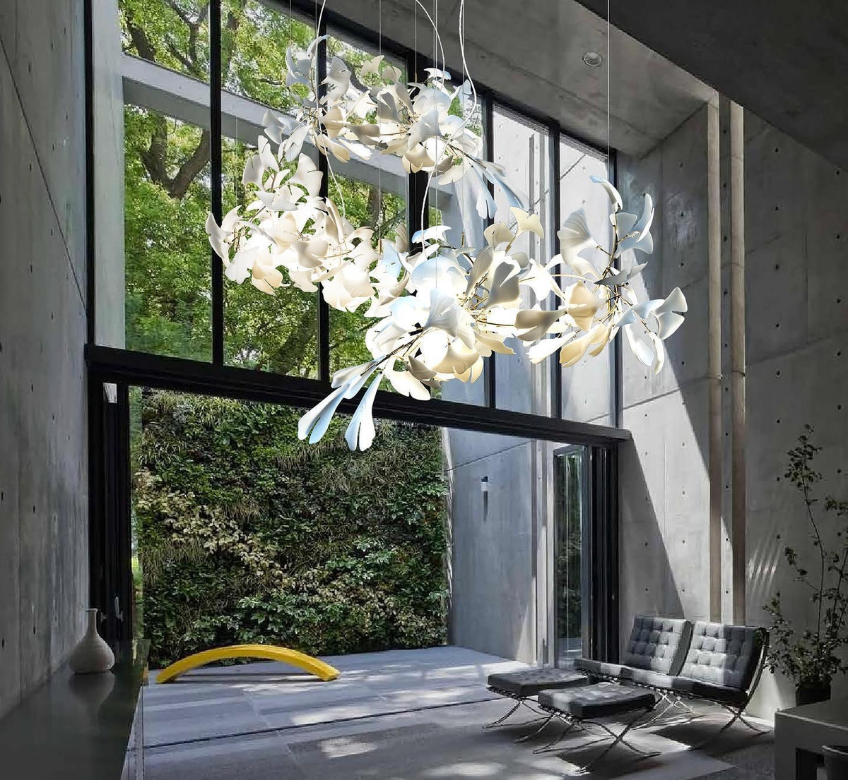 Gingko Ceramic Branch Chandelier A