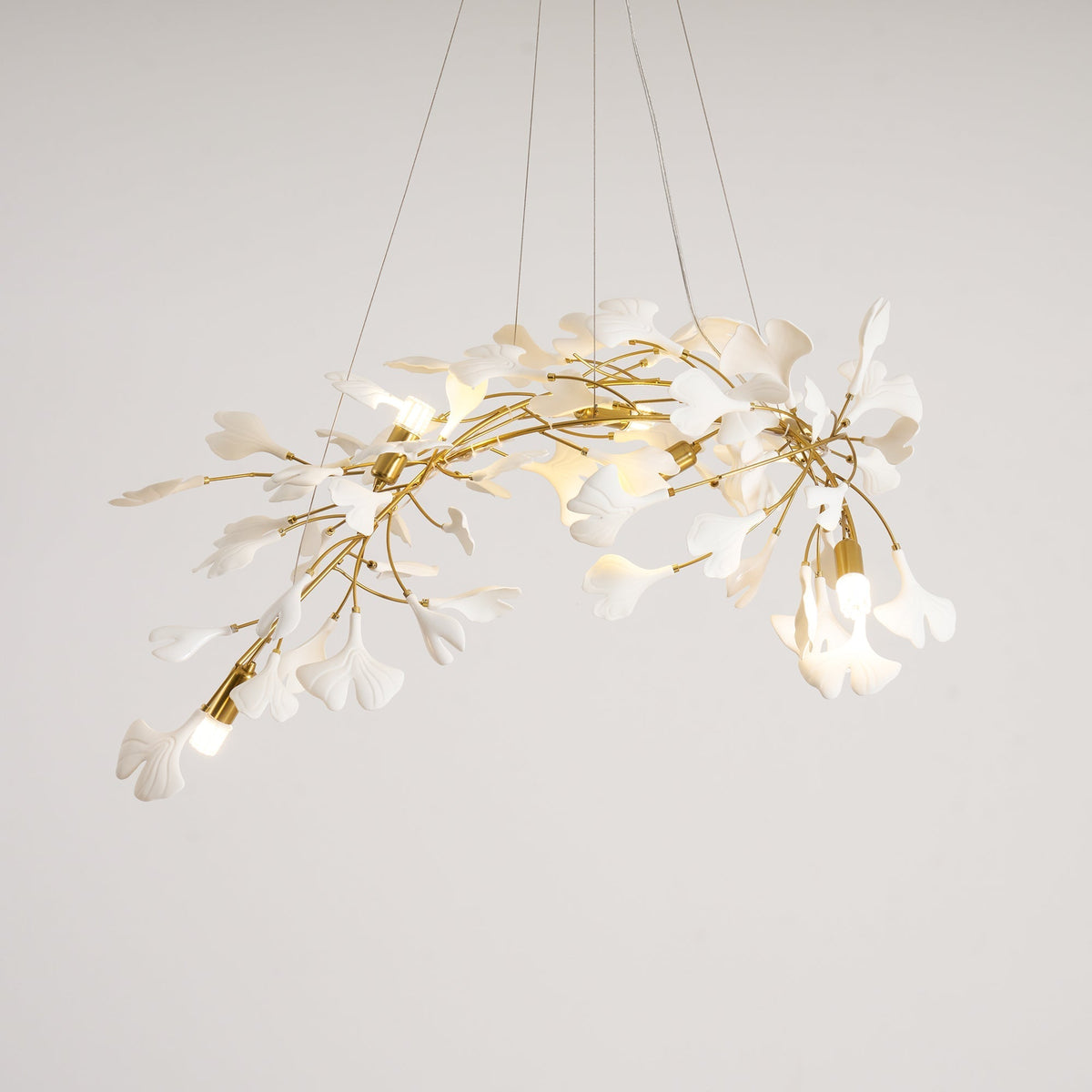 Gingko Ceramic Branch Chandelier A