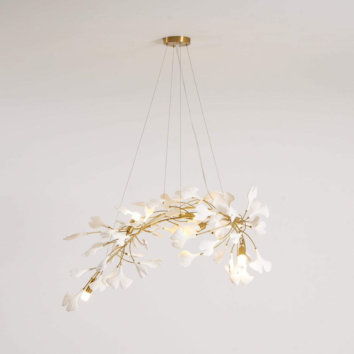 Gingko Ceramic Branch Chandelier A