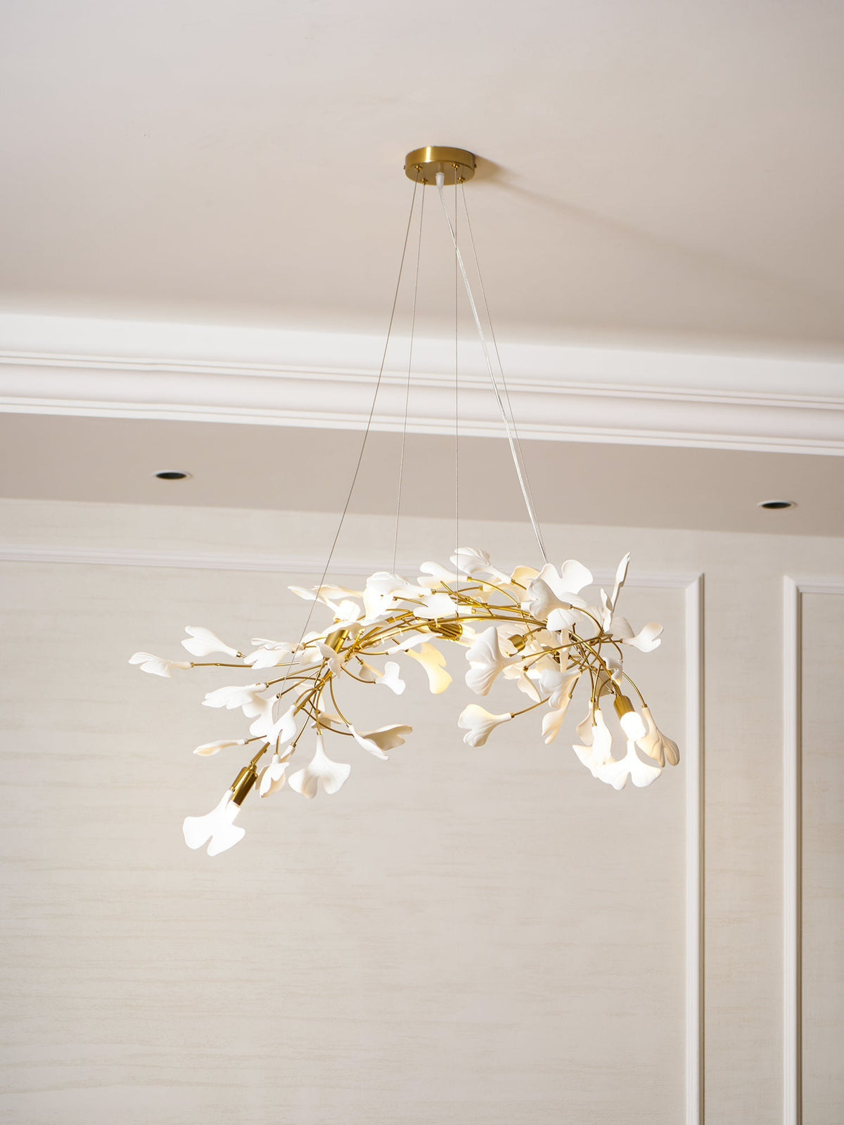 Gingko Ceramic Branch Chandelier A