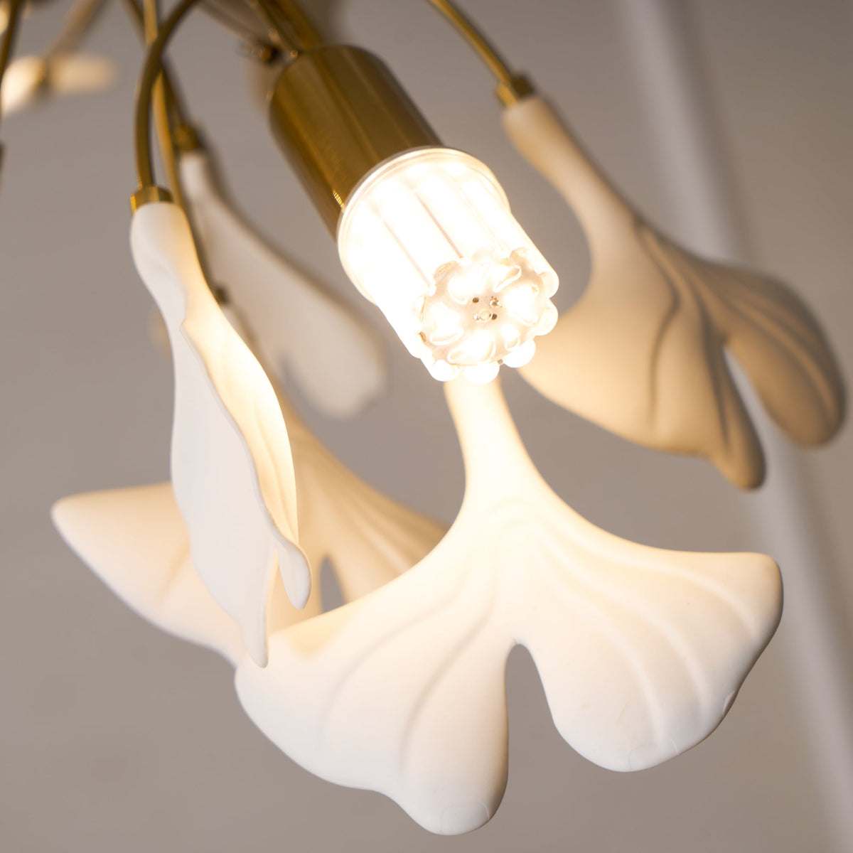Gingko Ceramic Branch Chandelier A