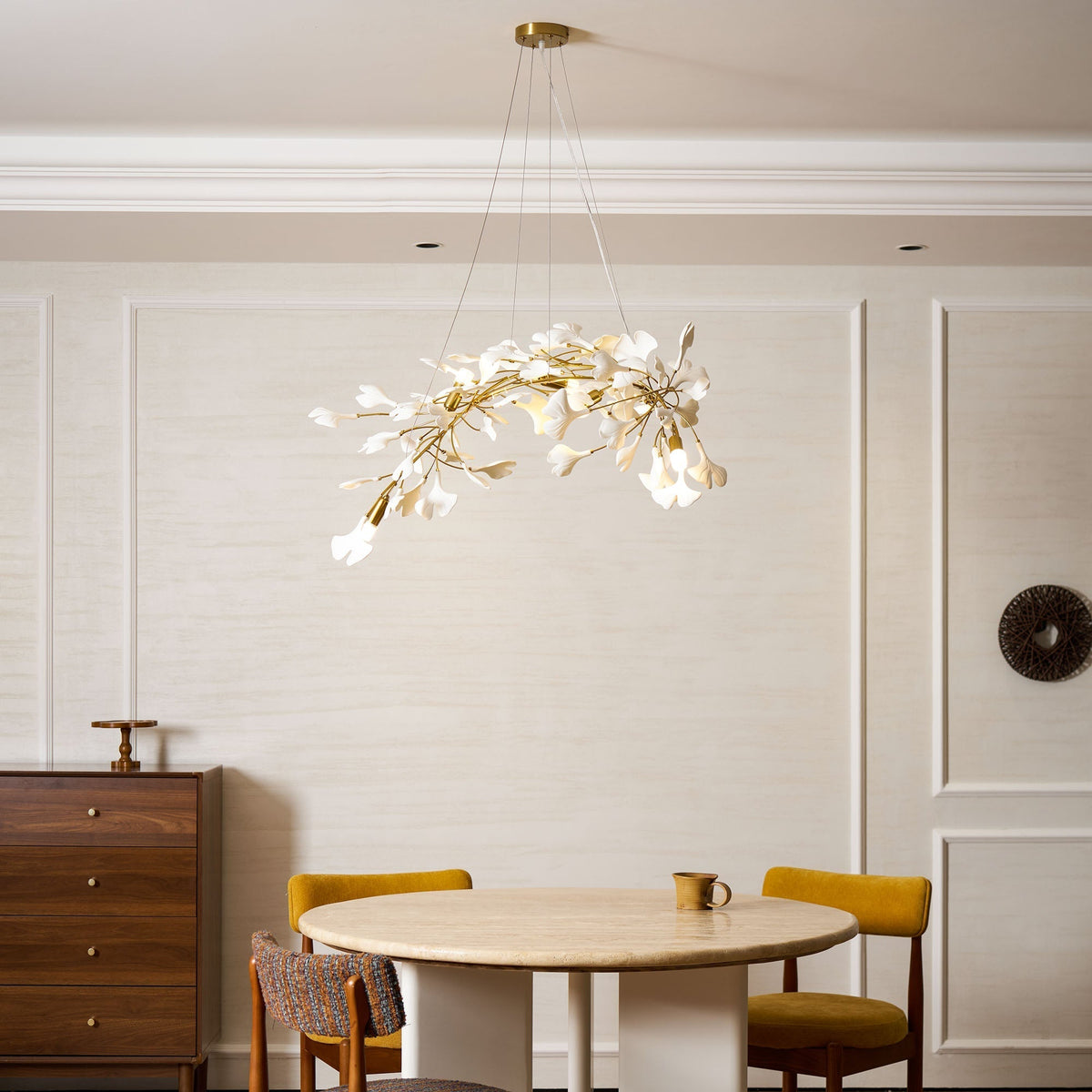 Gingko Ceramic Branch Chandelier A