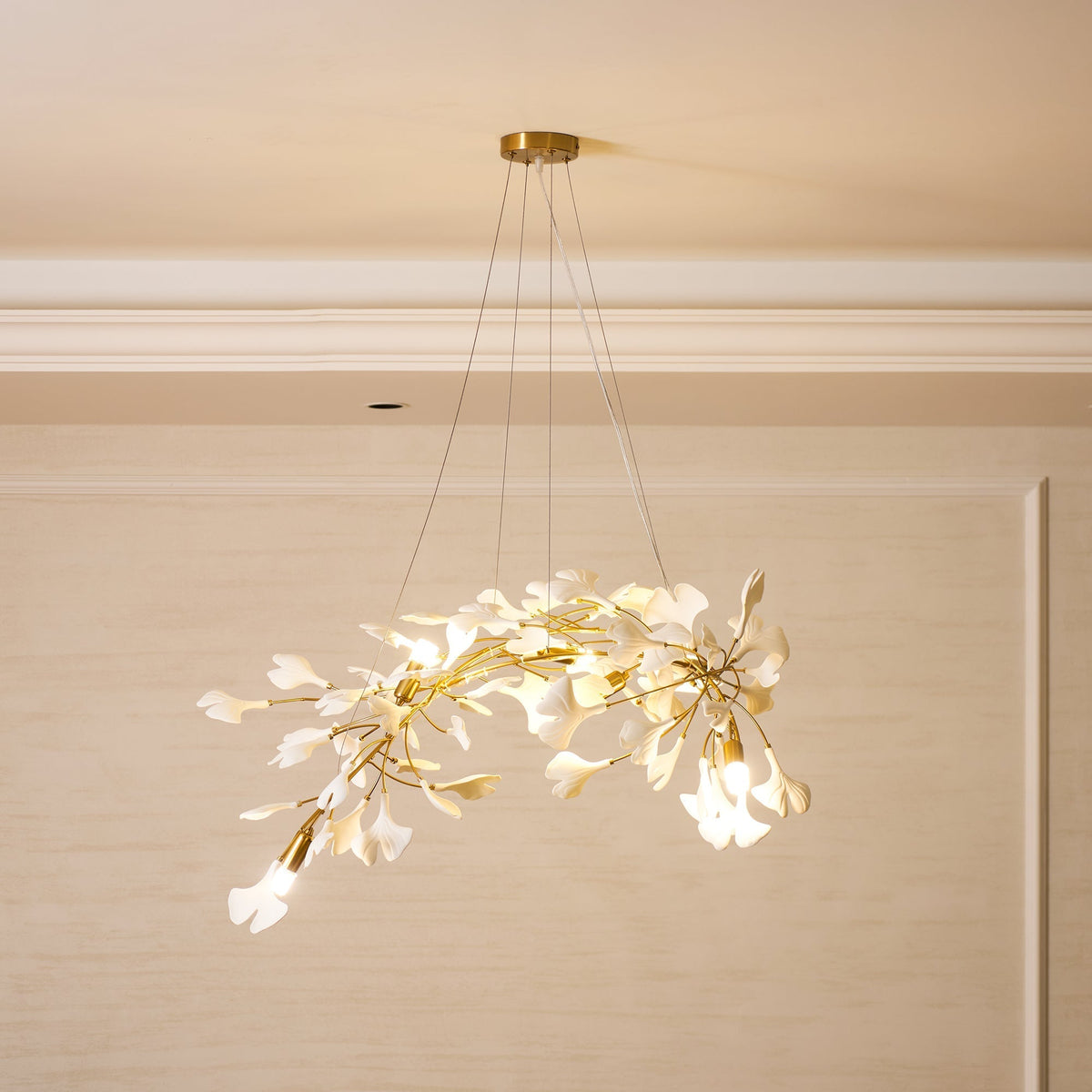 Gingko Ceramic Branch Chandelier A