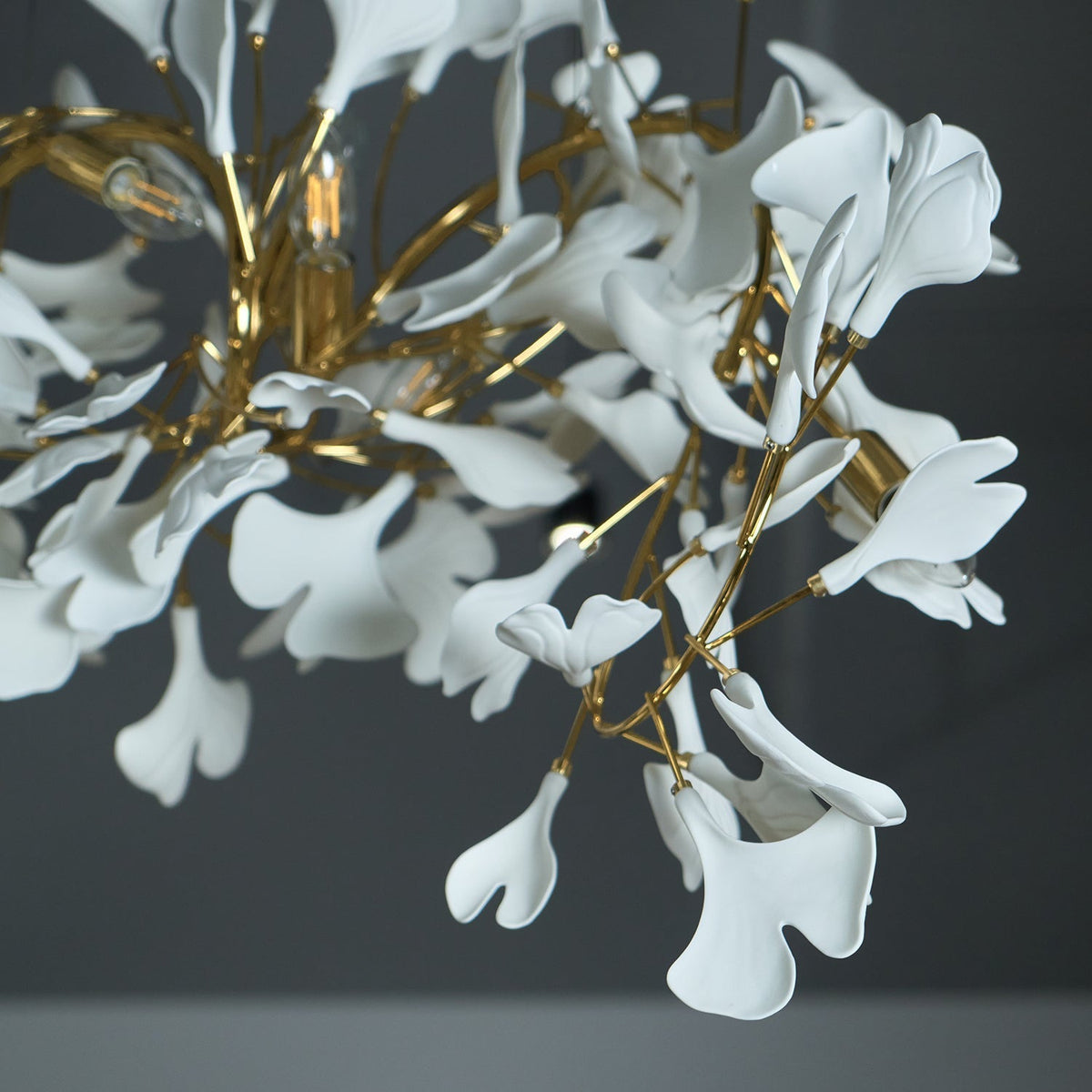 Gingko Ceramic Branch Chandelier C