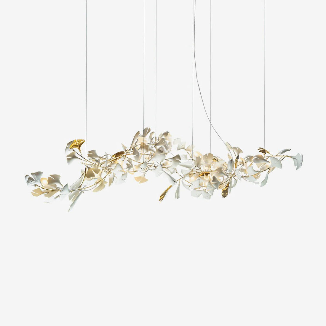 Gingko Ceramic Branch Chandelier E