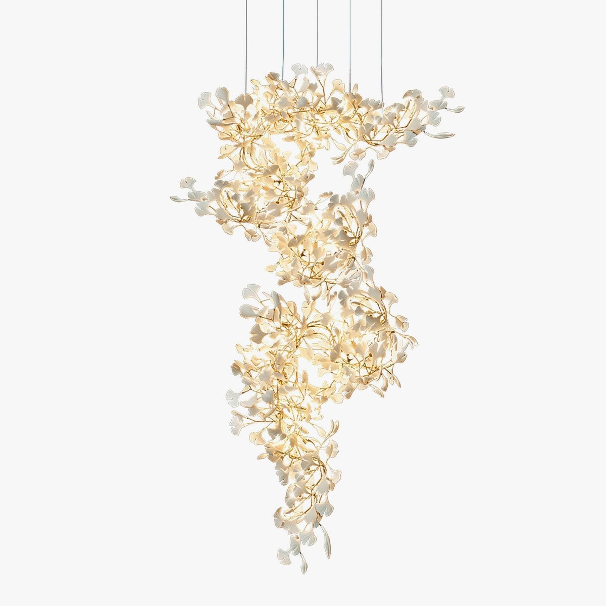 Gingko Ceramic Branch Chandelier F