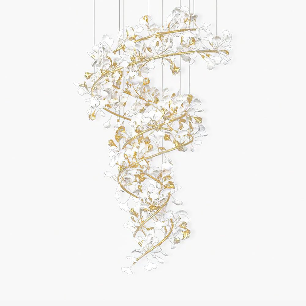 Gingko Ceramic Branch Chandelier Q
