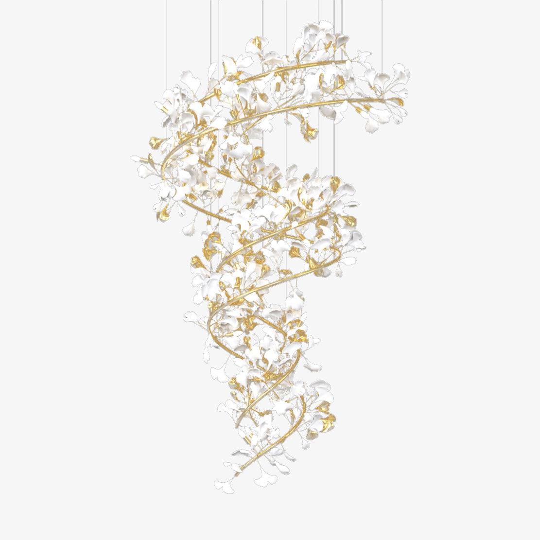 Gingko Ceramic Branch Chandelier Q