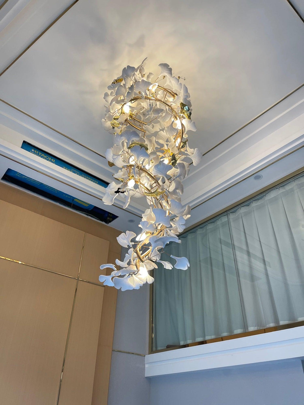 Gingko Ceramic Branch Chandelier Q