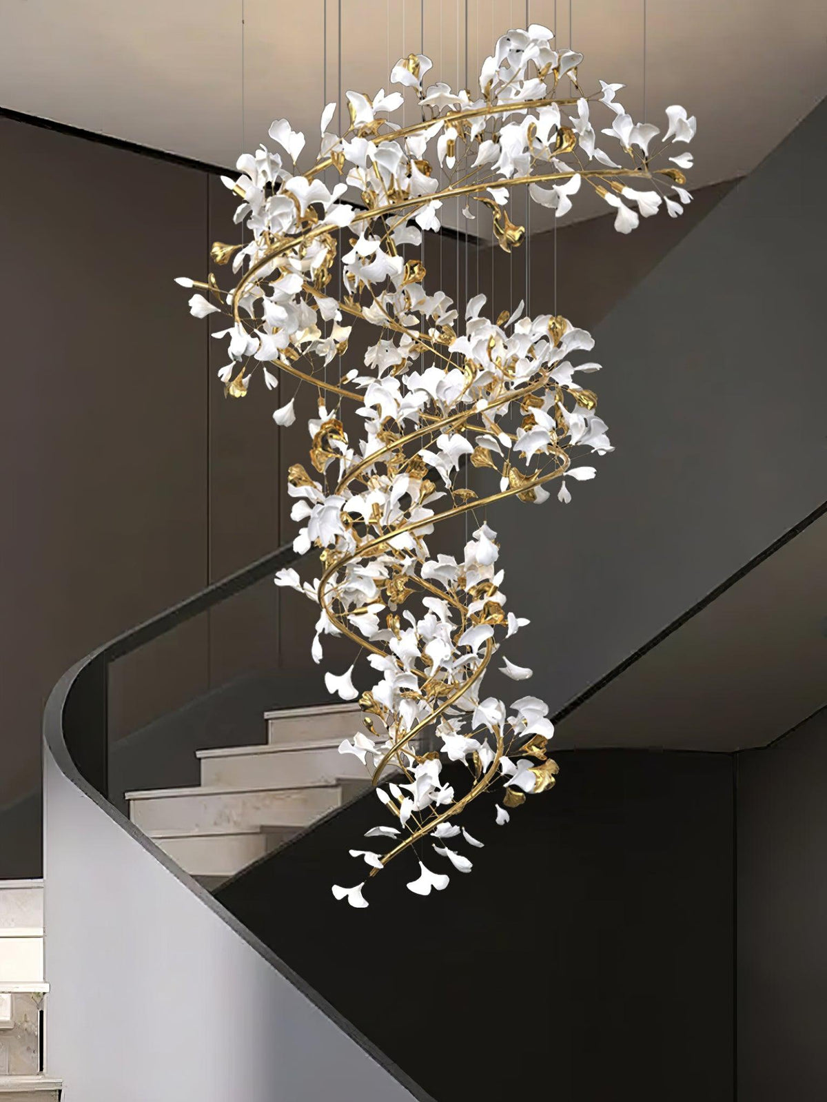 Gingko Ceramic Branch Chandelier Q
