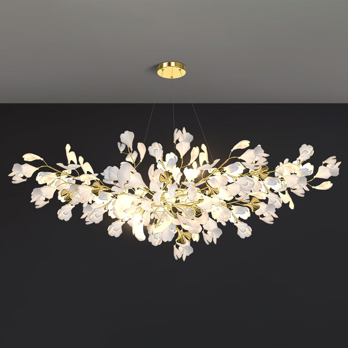 Gingko Ceramic Branch Chandelier Z