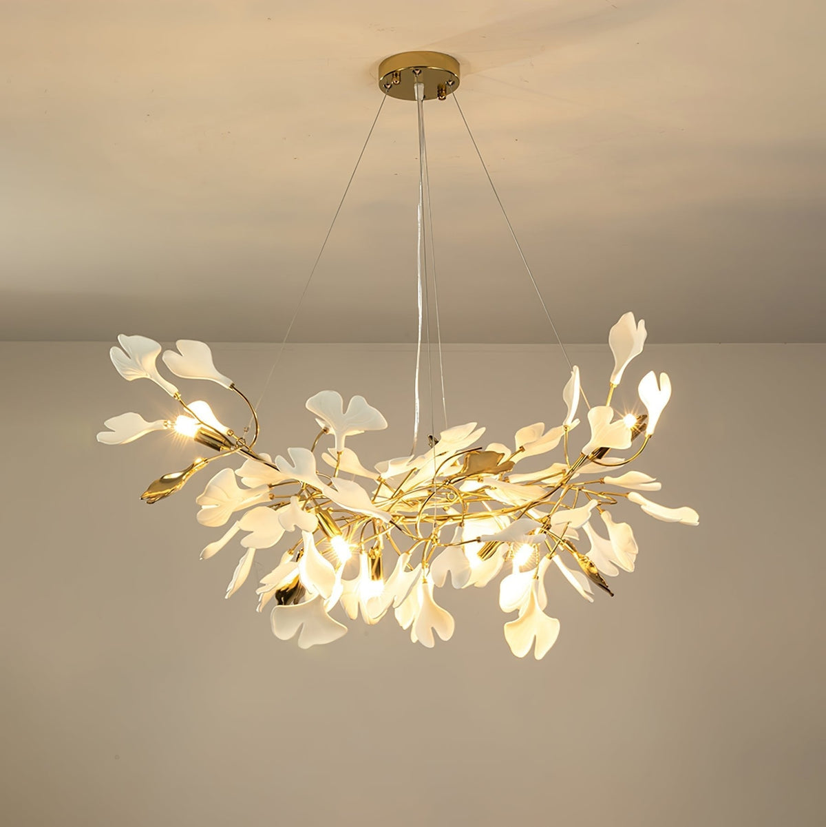 Gingko Ceramic Branch Chandelier Z