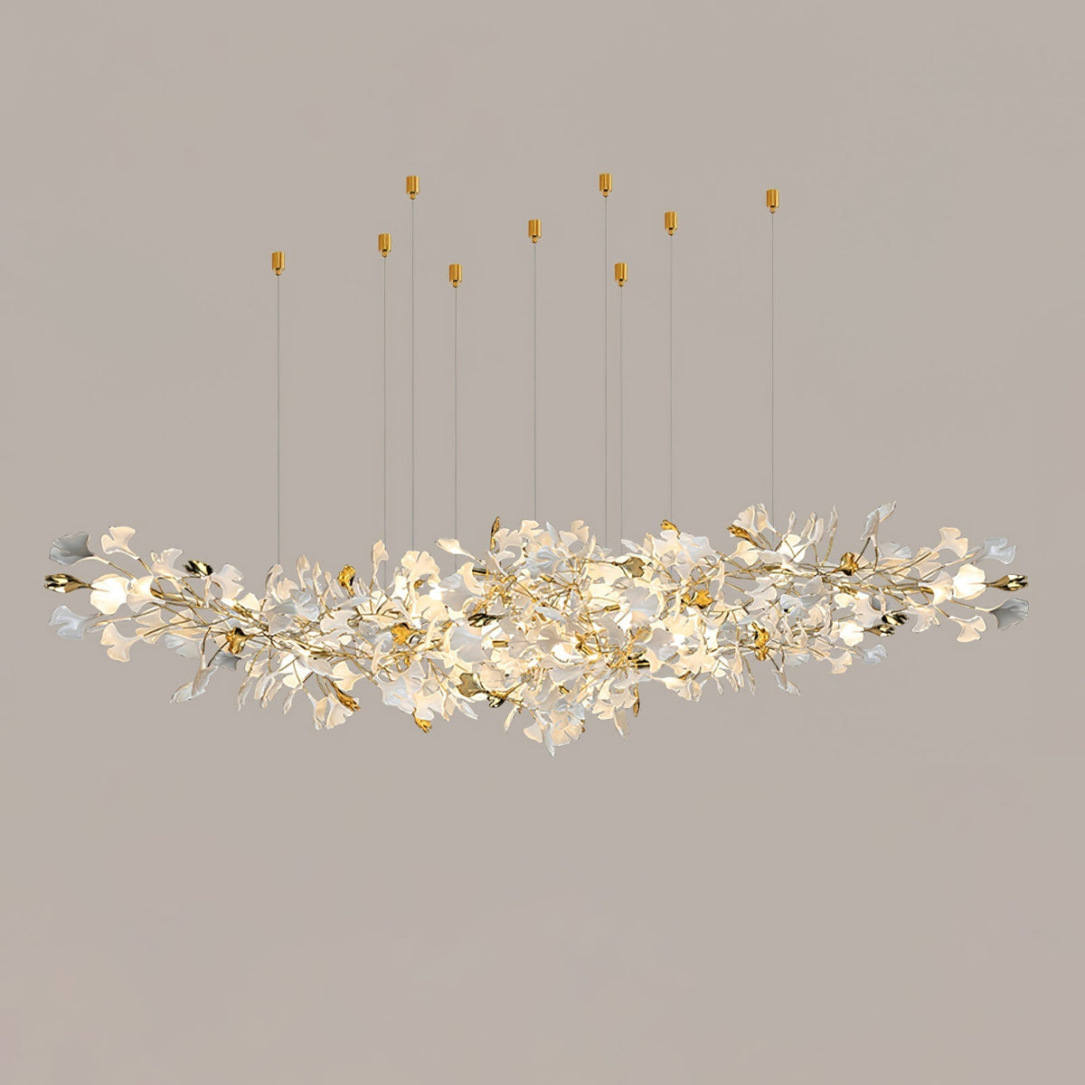 Gingko Ceramic Branch Chandelier Z
