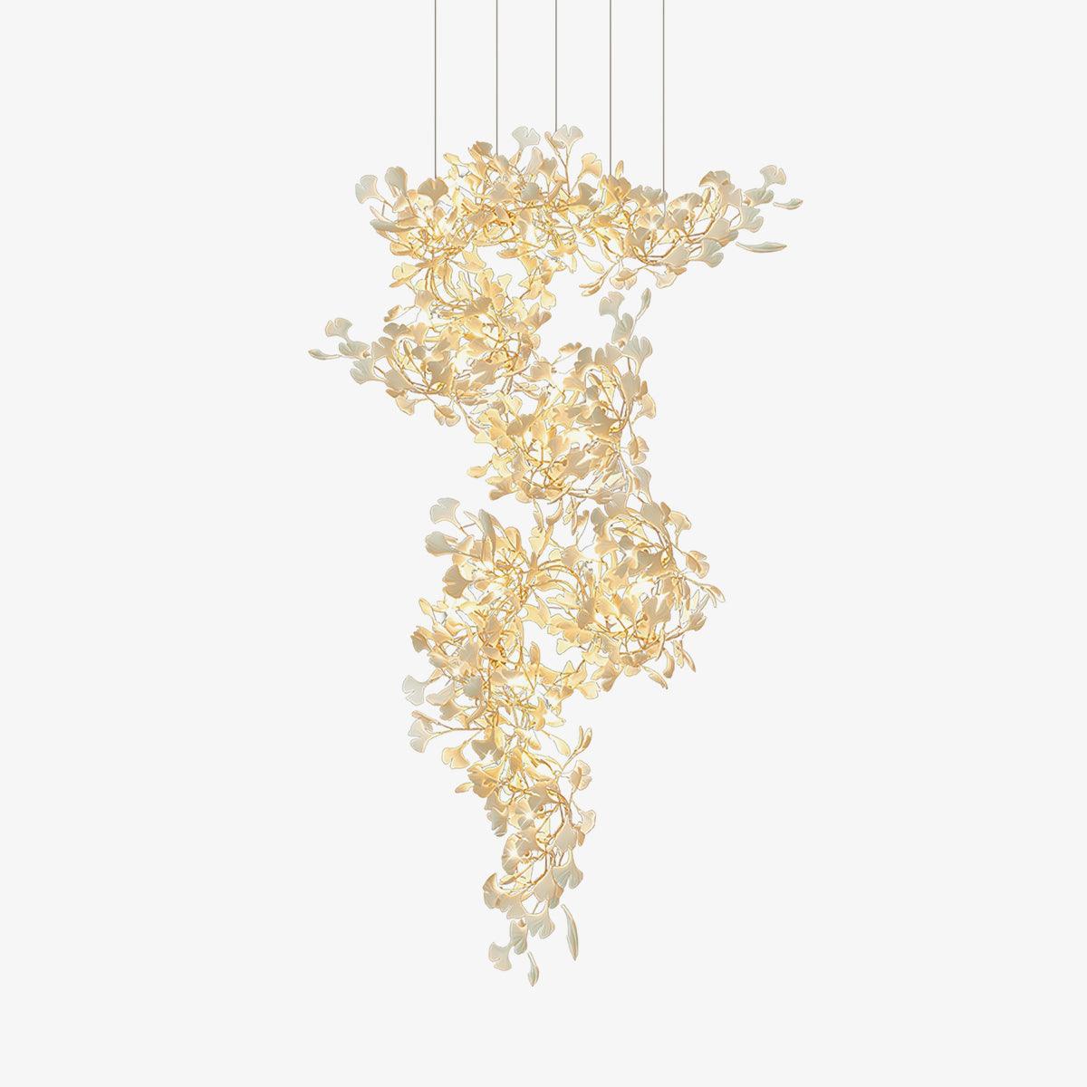 Gingko Ceramic Branch Chandelier F