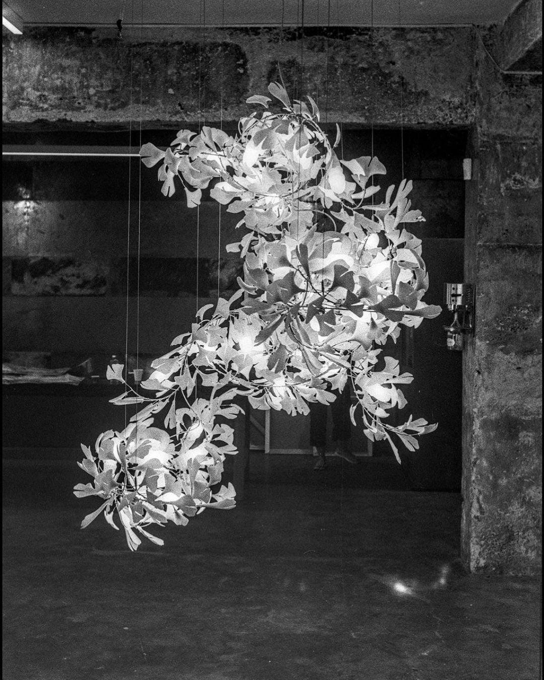 Gingko Ceramic Branch Chandelier F