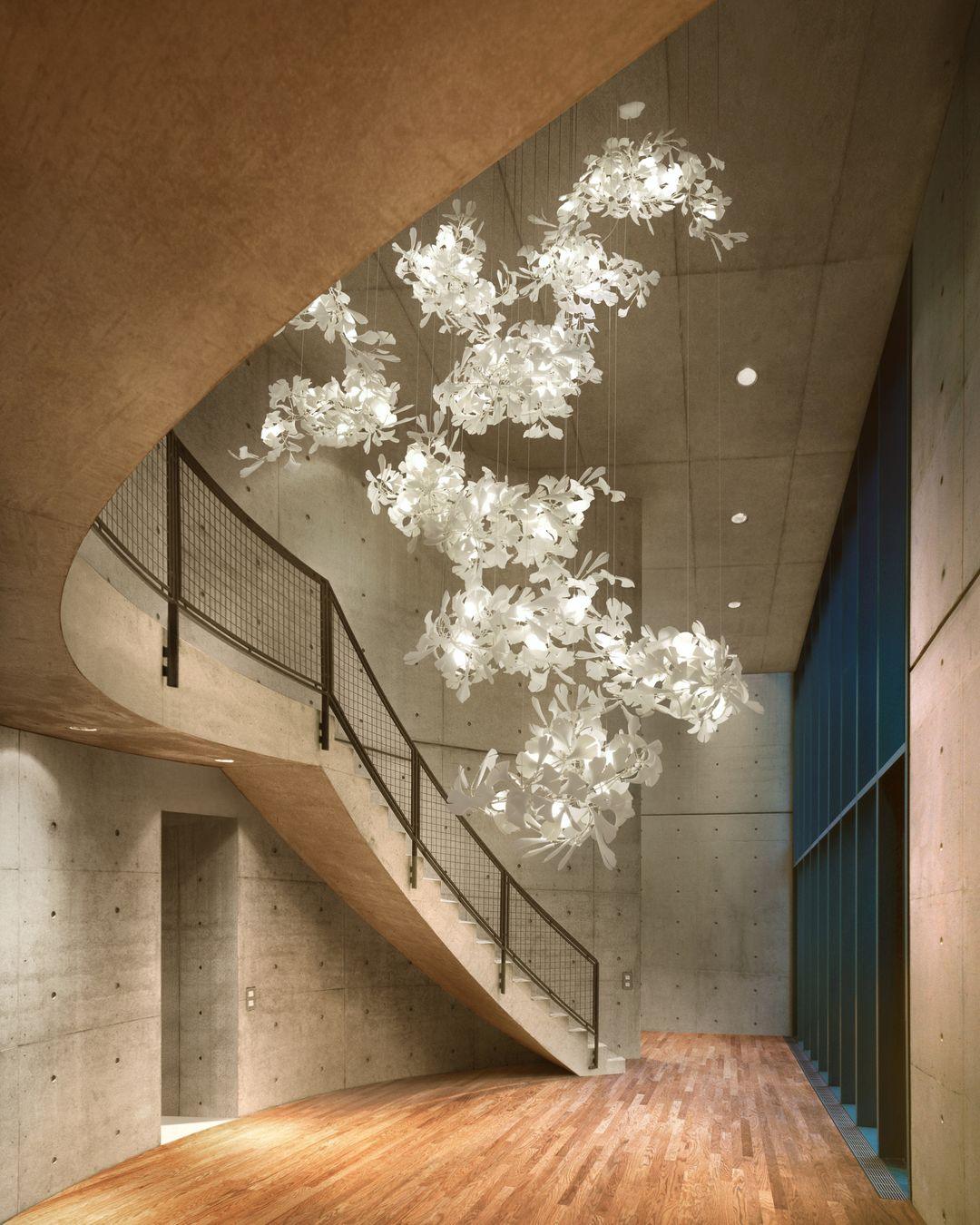 Gingko Ceramic Branch Chandelier F