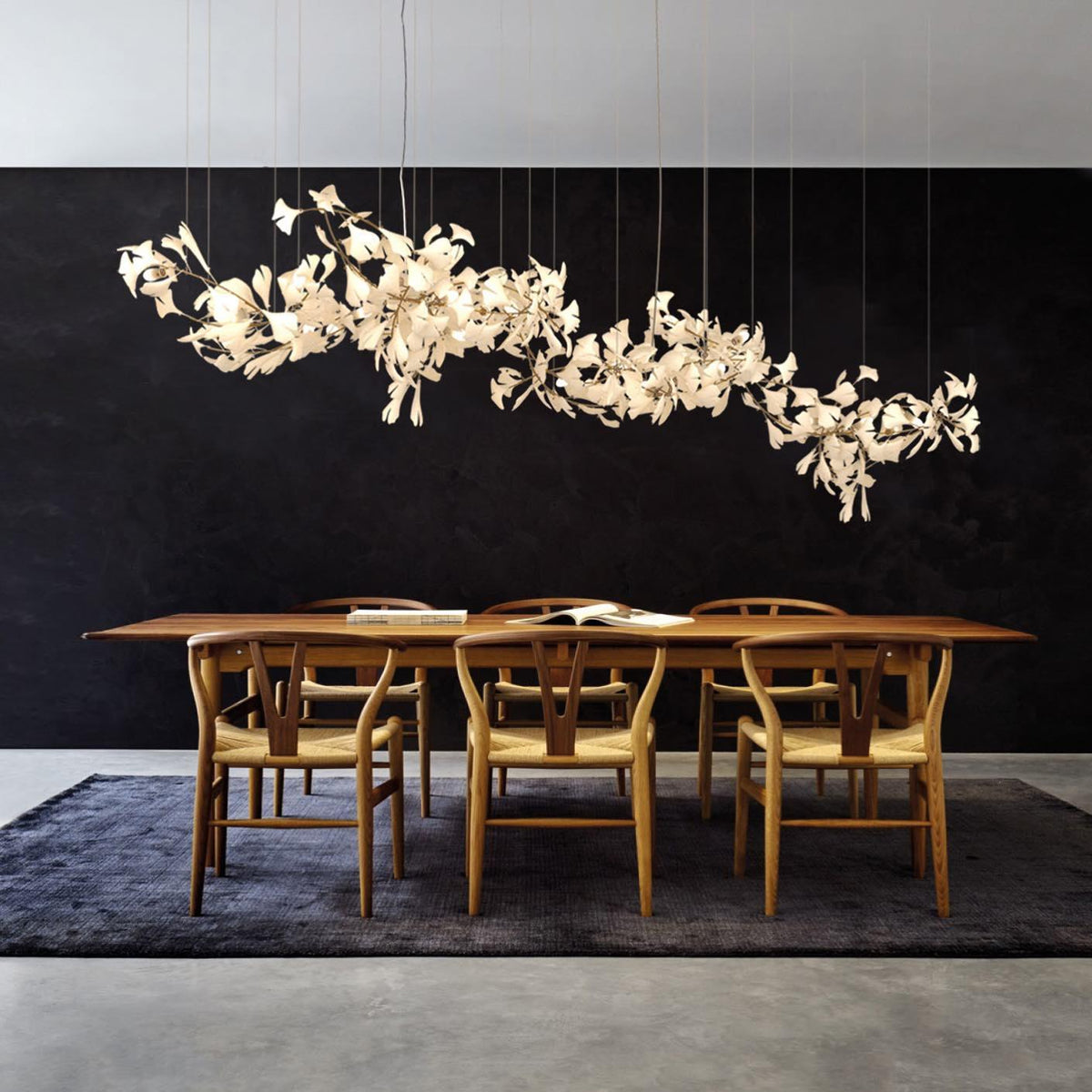 Gingko Ceramic Branch Chandelier C