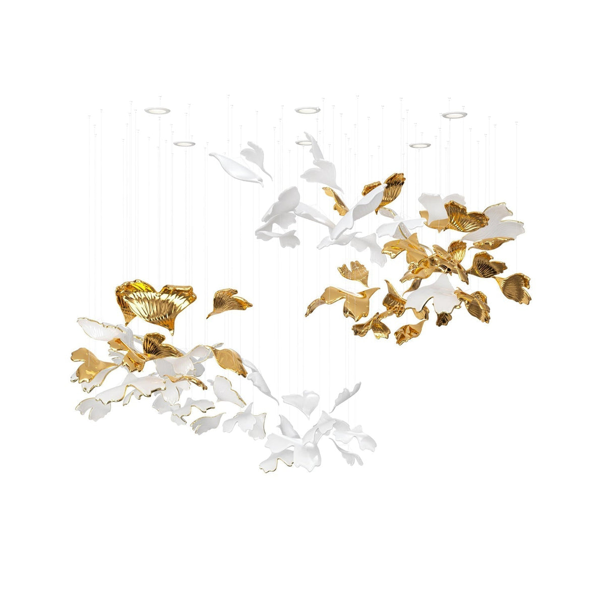 Ginkgo Ceramics Tree Chandelier