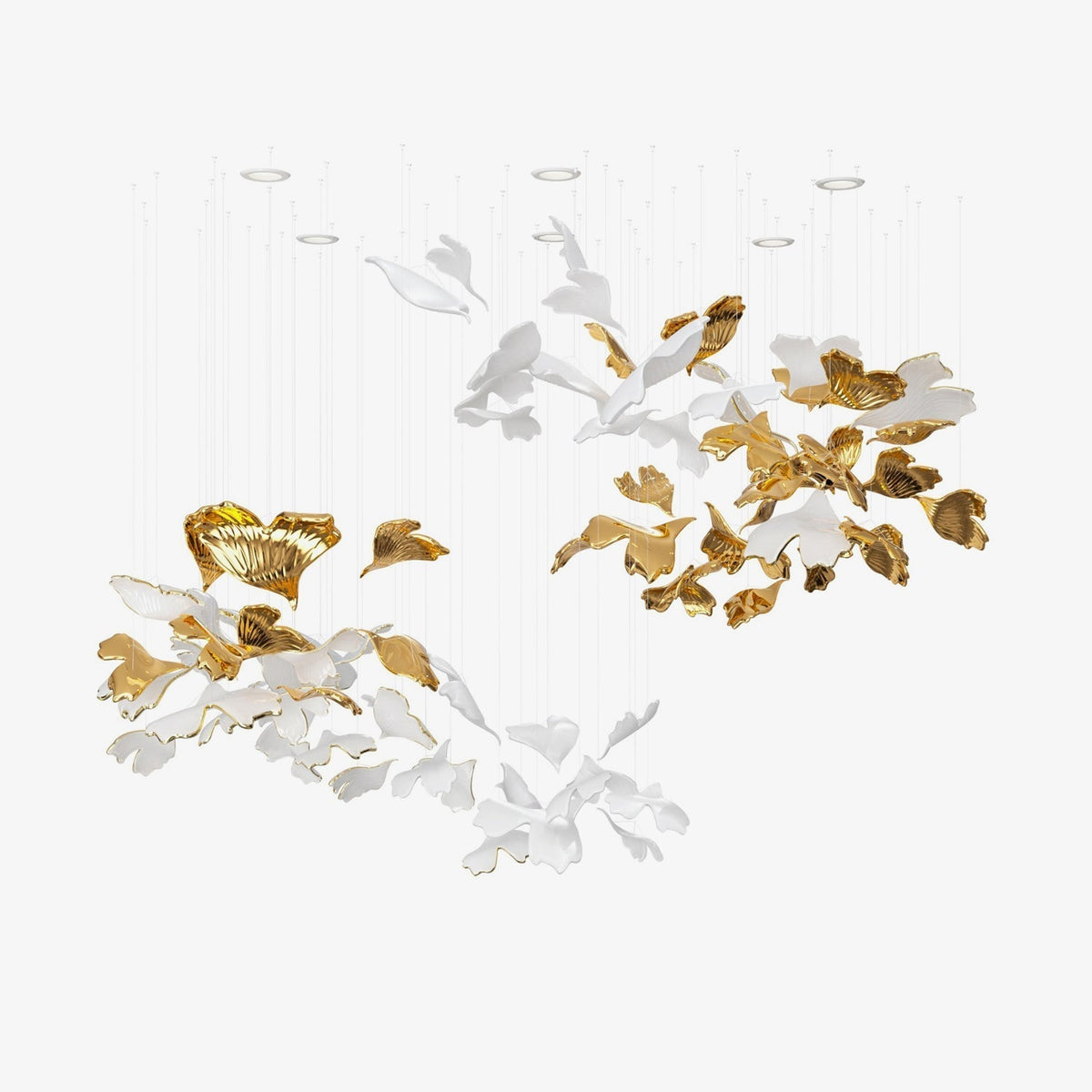 Ginkgo Ceramics Tree Chandelier