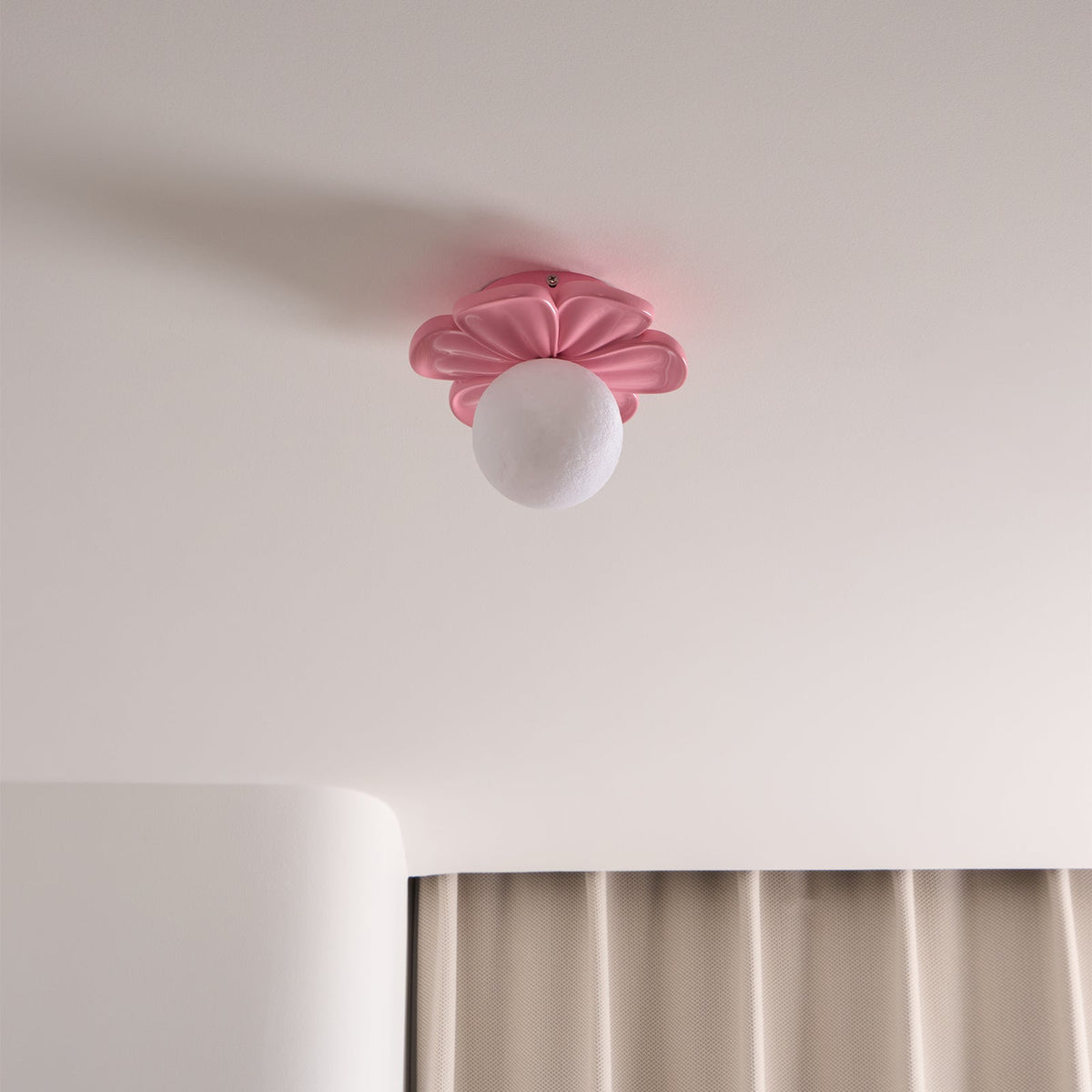 Cream Bloom Flower Ceiling Lamp