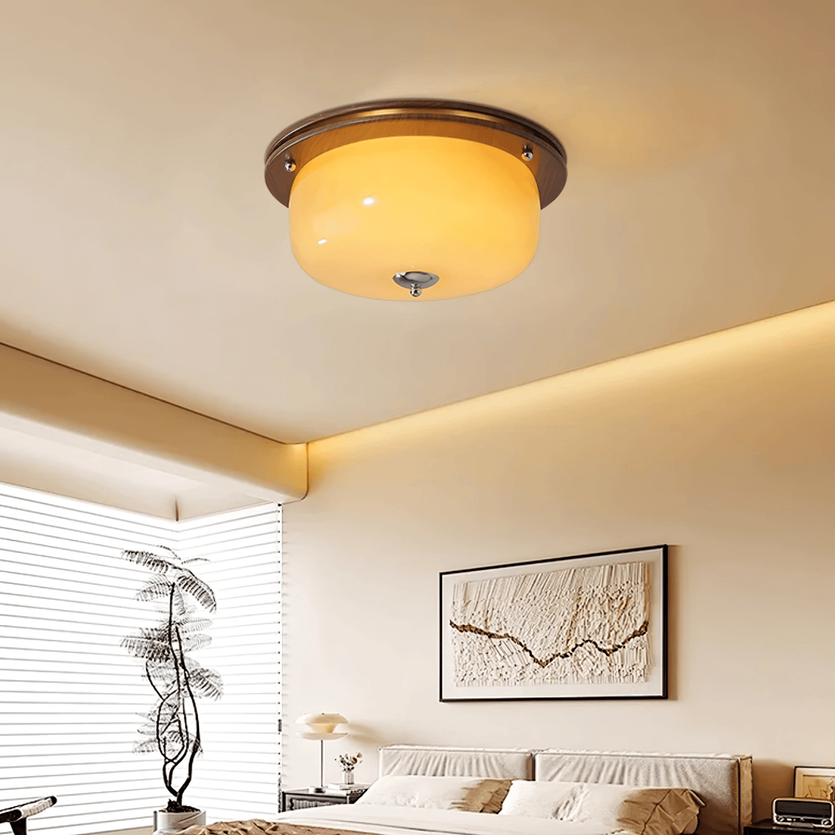 Glass Dome Ceiling Light
