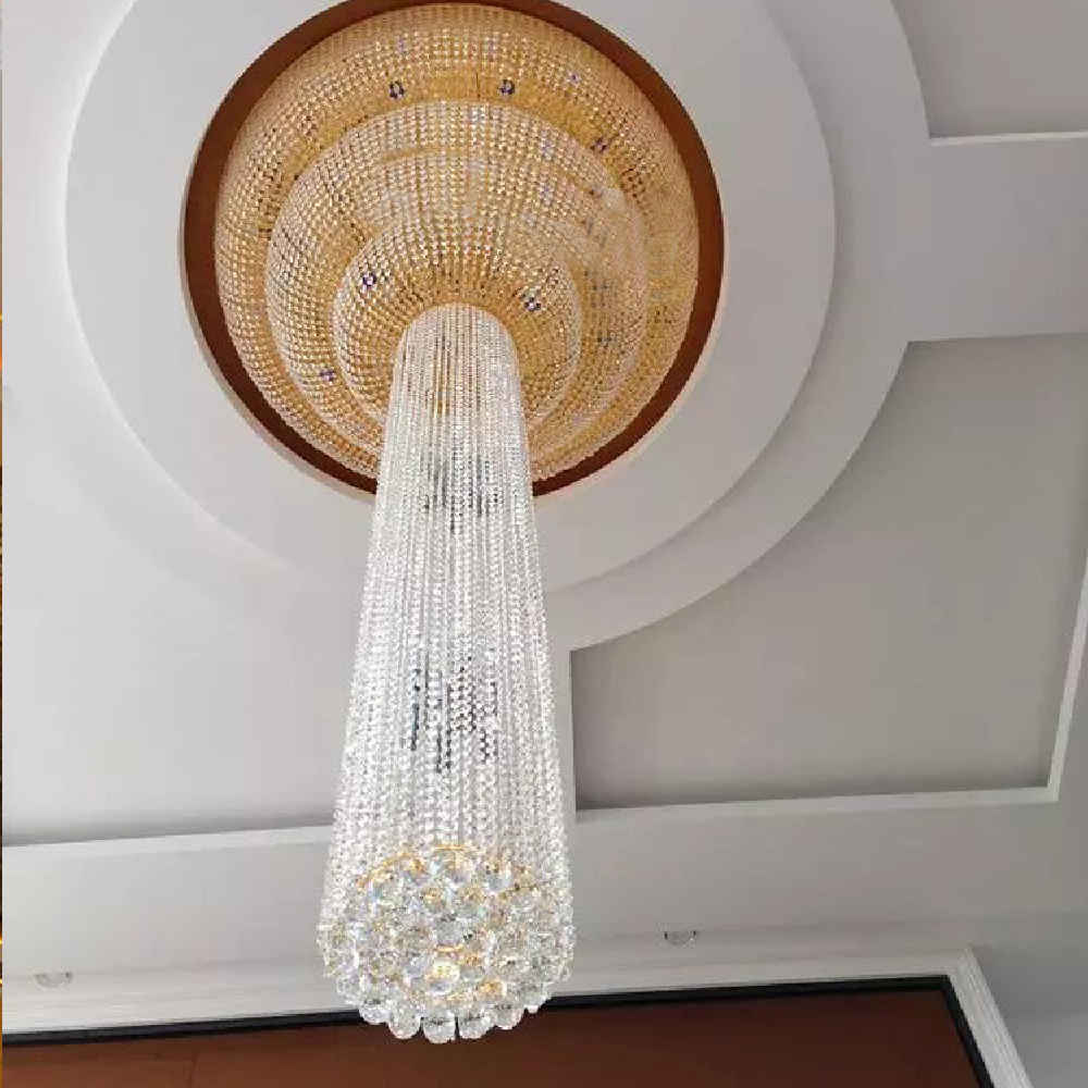 Golden Empire Mounting Crystal Chandelier