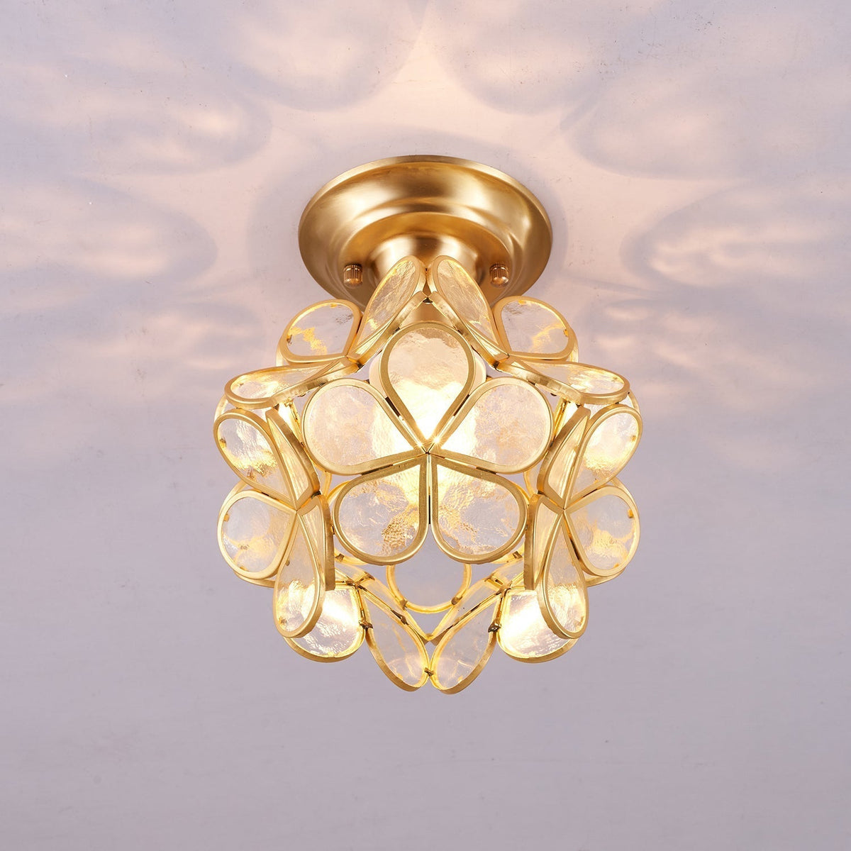 Golden Bloom Ceiling Light