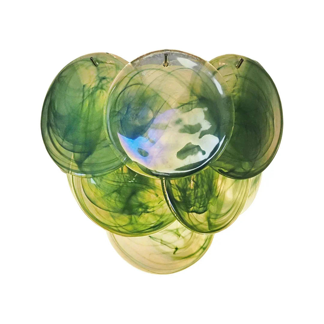 Green Murano Disc Wall Sconce