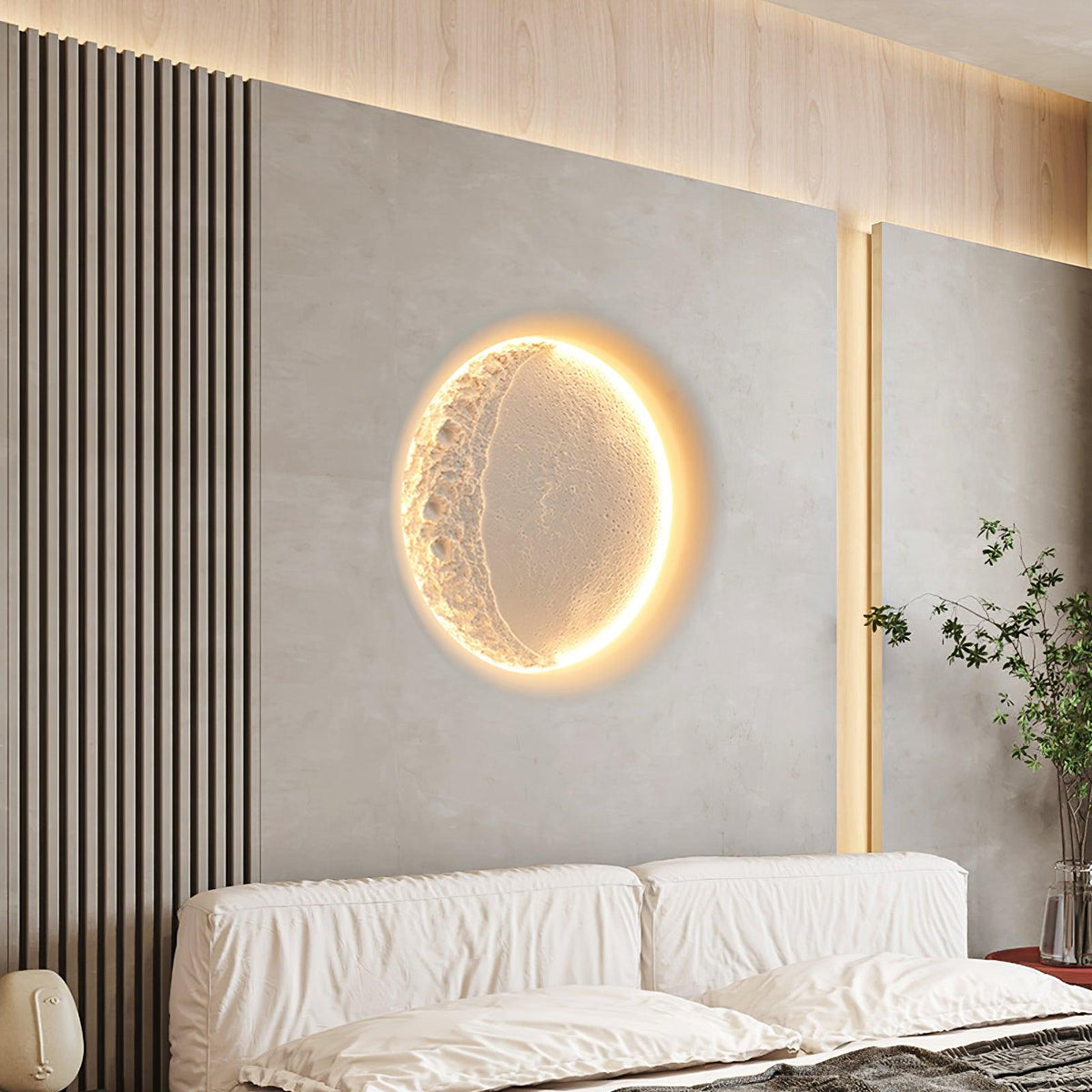 Gypsum Moon Wall Lamp