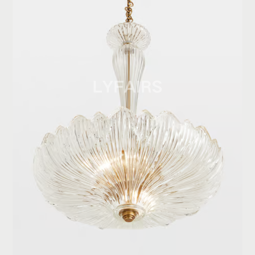 Vintage Traditional Glass Umbrella Chandelier for Bedroom / dining Room