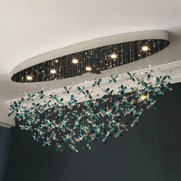 Luxury Crystal Flower Chandelier for Dining Room / living Room
