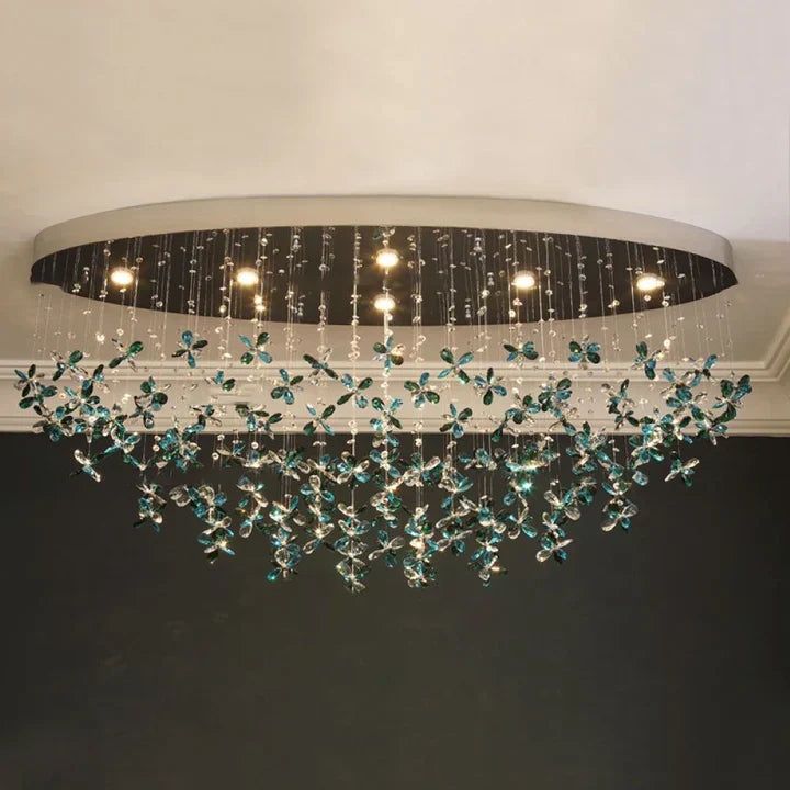 Luxury Crystal Flower Chandelier for Dining Room / living Room