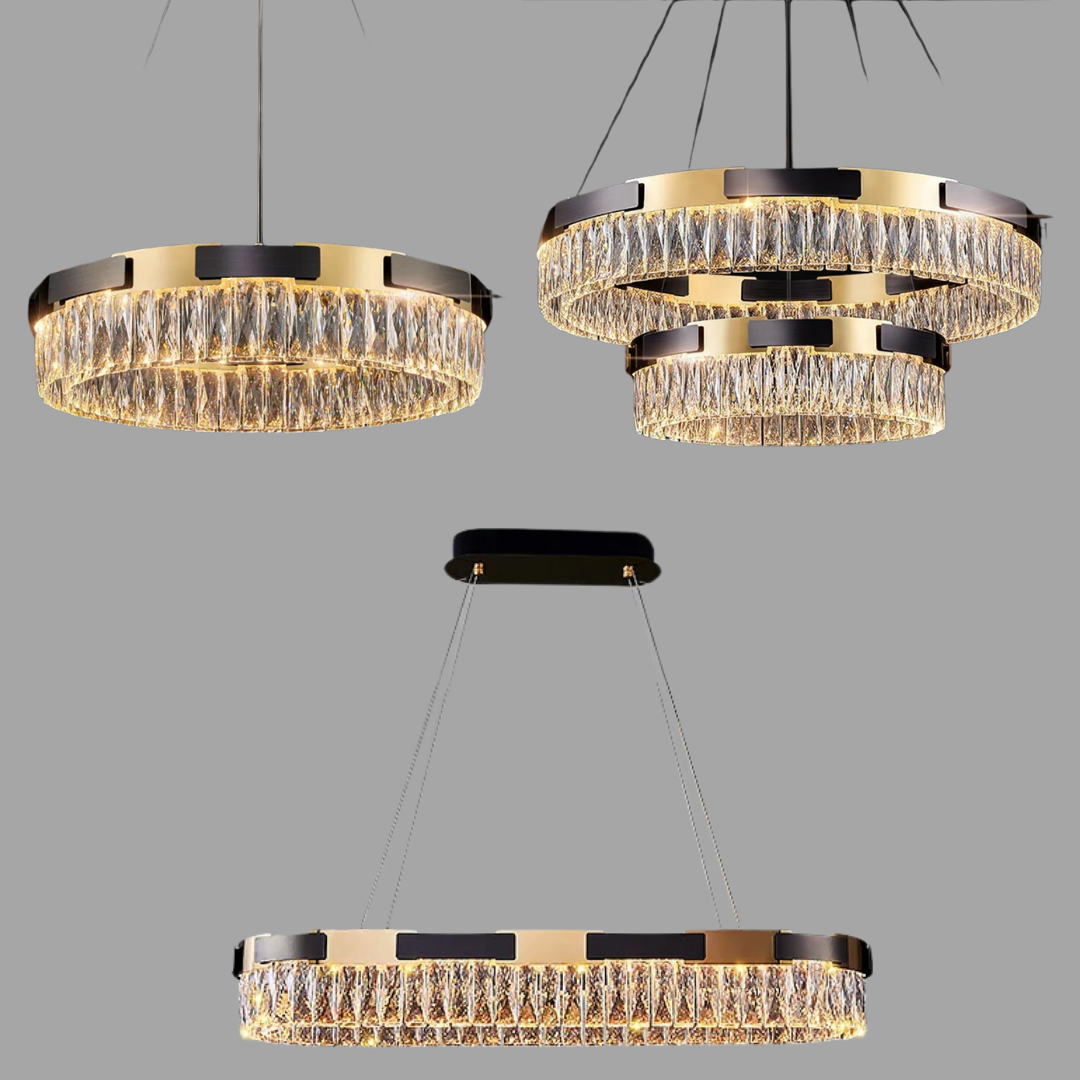 New Designer Recommended Modern Light Luxury Round / oval Crystal Chandelier for Living Room / dining Room