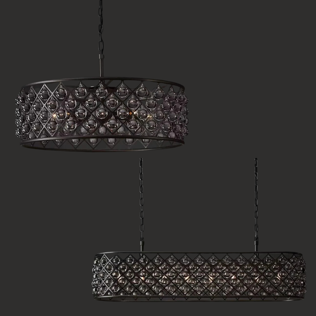 Post-Modern Raindrop Crystal Chandelier Rectangle / round Light for Living Room / dining Table