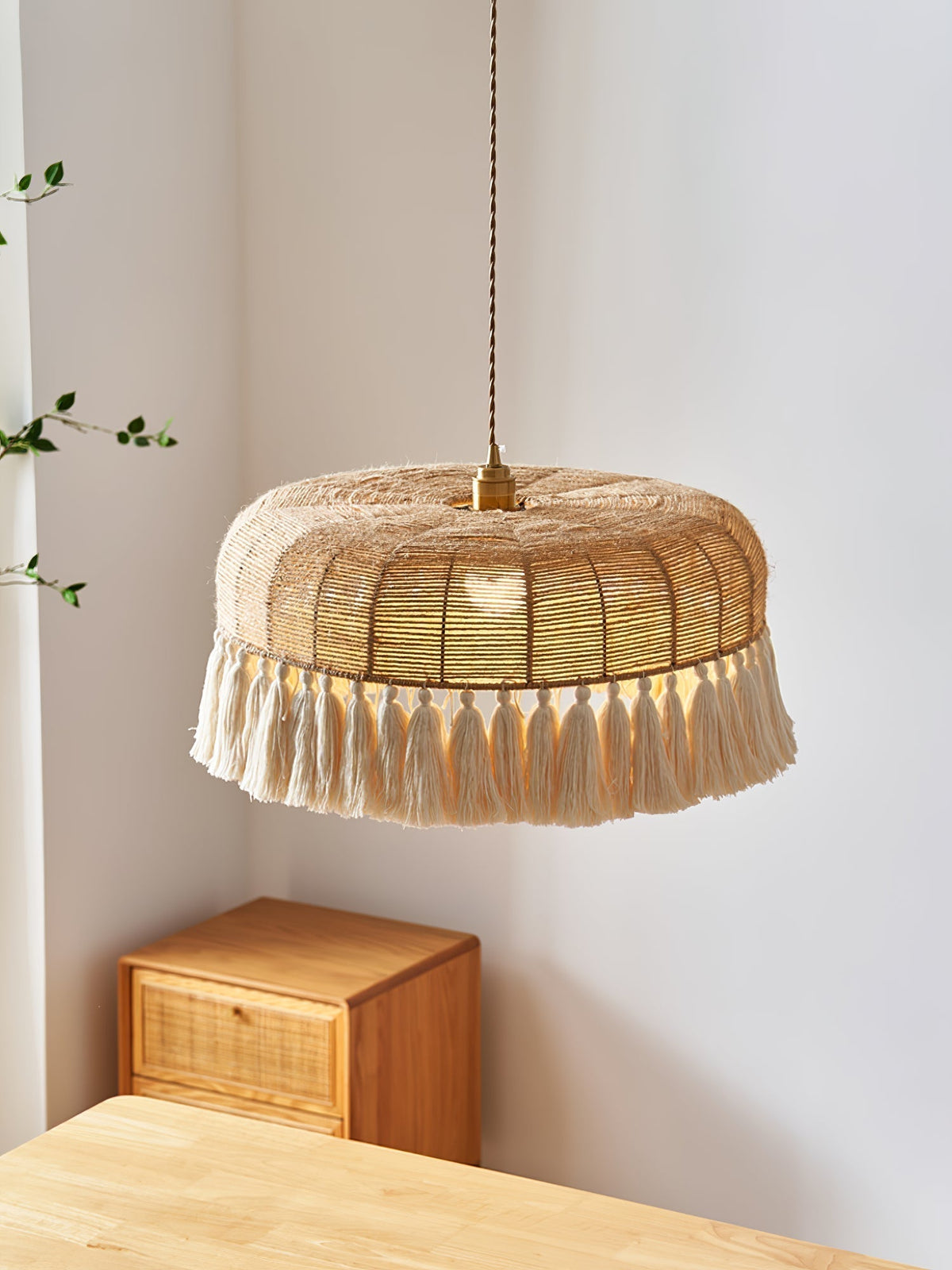 Handwoven Jute Pendant Light